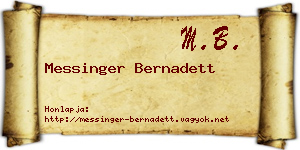 Messinger Bernadett névjegykártya